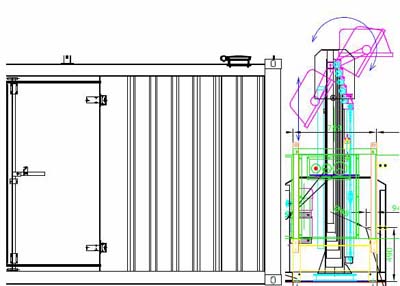 Flutlichtmast zum Anbau an Container und Farhzeuge